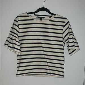 Striped Black and White Top